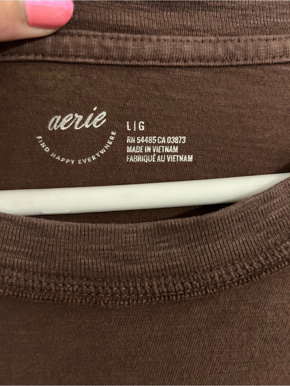 aerie Chocolate Brown Short Sleeve Oversized Tee - Picture 2 of 4